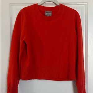 J. Crew Cashmere shrunken crewneck sweater - Red/ Coral